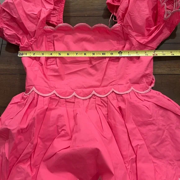 English Factory Scallop Tiered Maxi Dress Size Medium Pink NEW With Tags 185.00 - Picture 9 of 11
